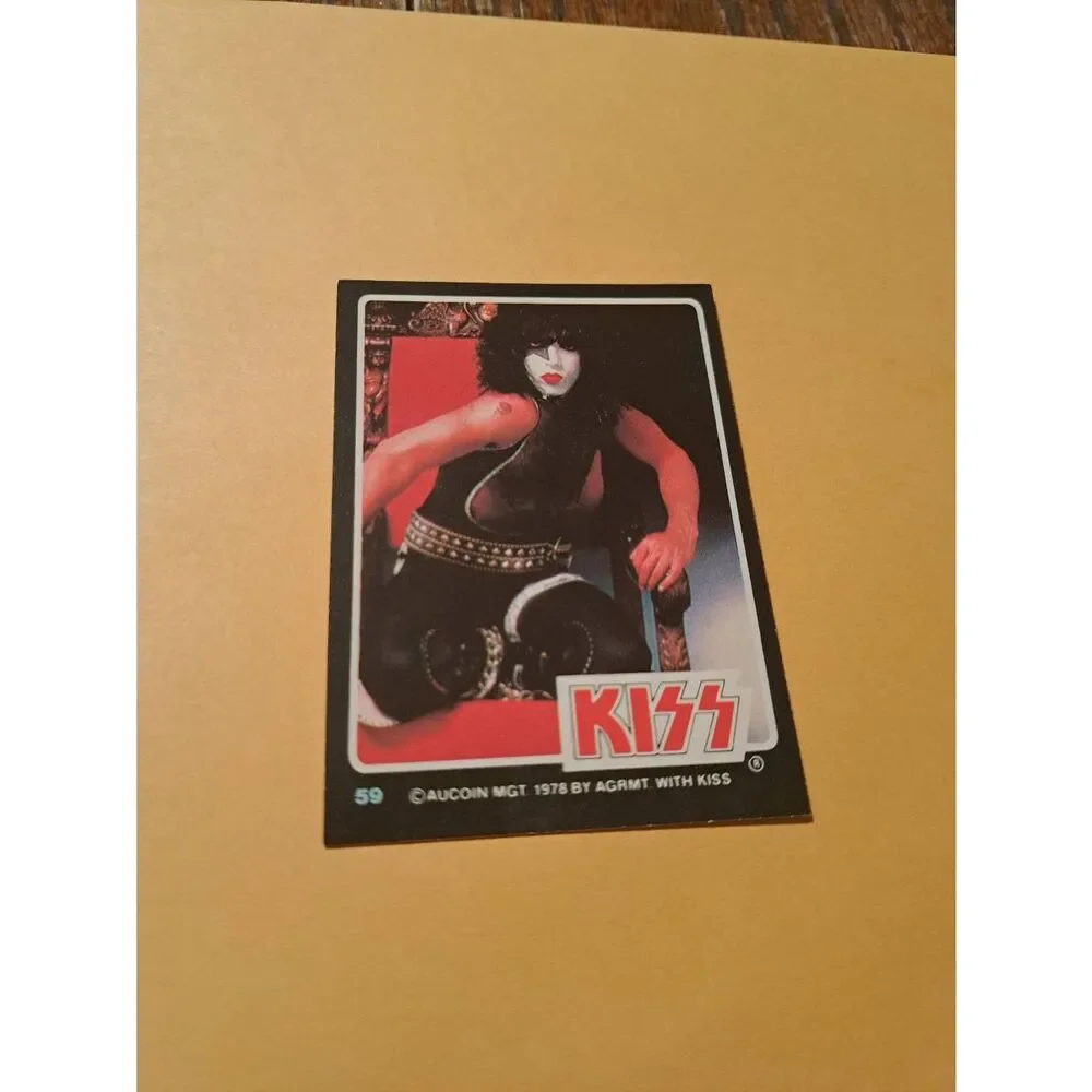 Vintage 1978 Aucoin Management AGRMT KISS Trading Card No 59 Collectible Rock